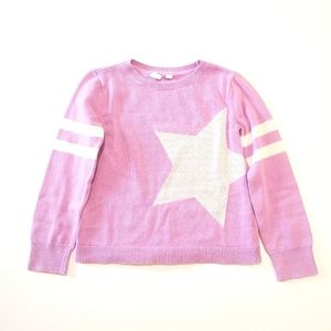 GAP Kids Cotton Purple Star Sweater EUC